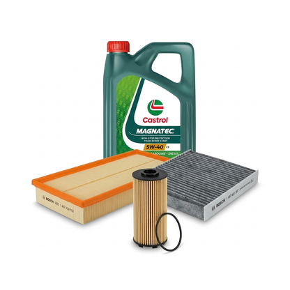 Kit revizie ulei Castrol MAGNATEC 5W-40 C3 + filtre VW Passat B6 2.0 TFSI 200 CP – Bosch