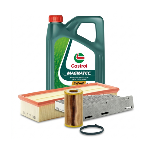 Kit revizie ulei Castrol MAGNATEC 5W-40 C3 + filtre VW Passat B6 2.0 TFSI 200 CP – MANN
