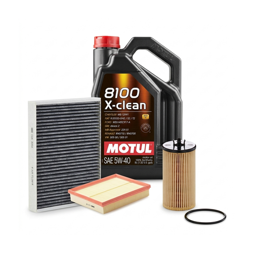 Kit revizie ulei Motul 8100 X-CLEAN 5W-40 + filtre Opel Astra H 1.8 140 CP – MANN