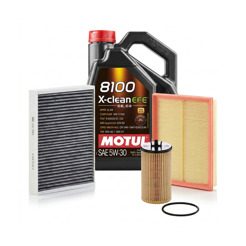 Kit revizie ulei Motul 8100 X-CLEAN EFE 5W-30 + filtre Opel Astra H 1.8 140 CP – MANN