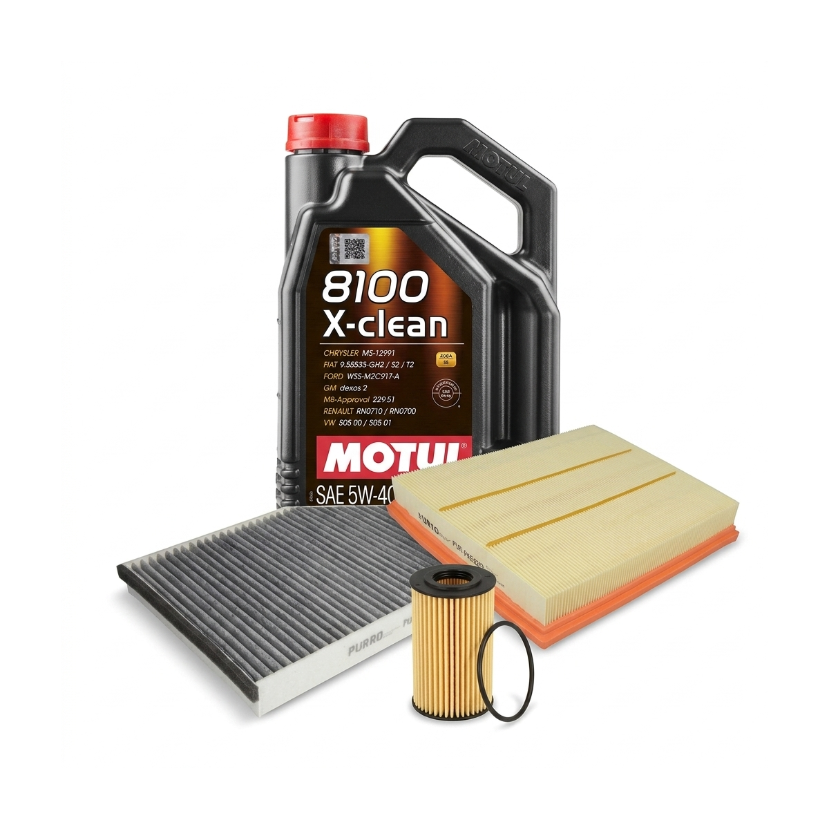 Kit revizie ulei Motul 8100 X-CLEAN 5W-40 + filtre Opel Astra H 1.8 140 CP – PURRO