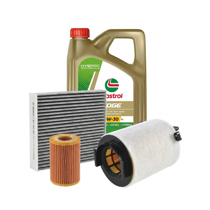 Kit revizie ulei Castrol EDGE 5W-30 LL + filtre VW Passat B6 2.0 FSI 4motion 150 CP – Bosch