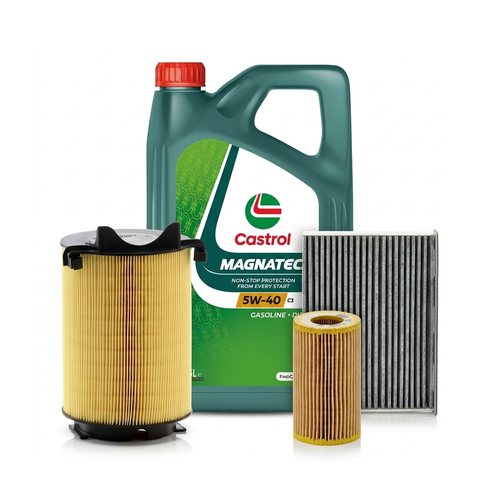 Kit revizie ulei Castrol MAGNATEC 5W-40 C3 + filtre VW Passat B6 2.0 FSI 4motion 150 CP – MANN