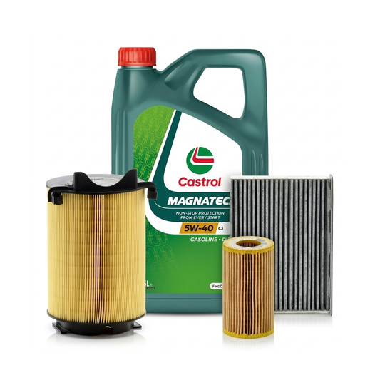 Kit revizie ulei Castrol MAGNATEC 5W-40 C3 + filtre VW Passat B6 2.0 FSI 4motion 150 CP – MANN