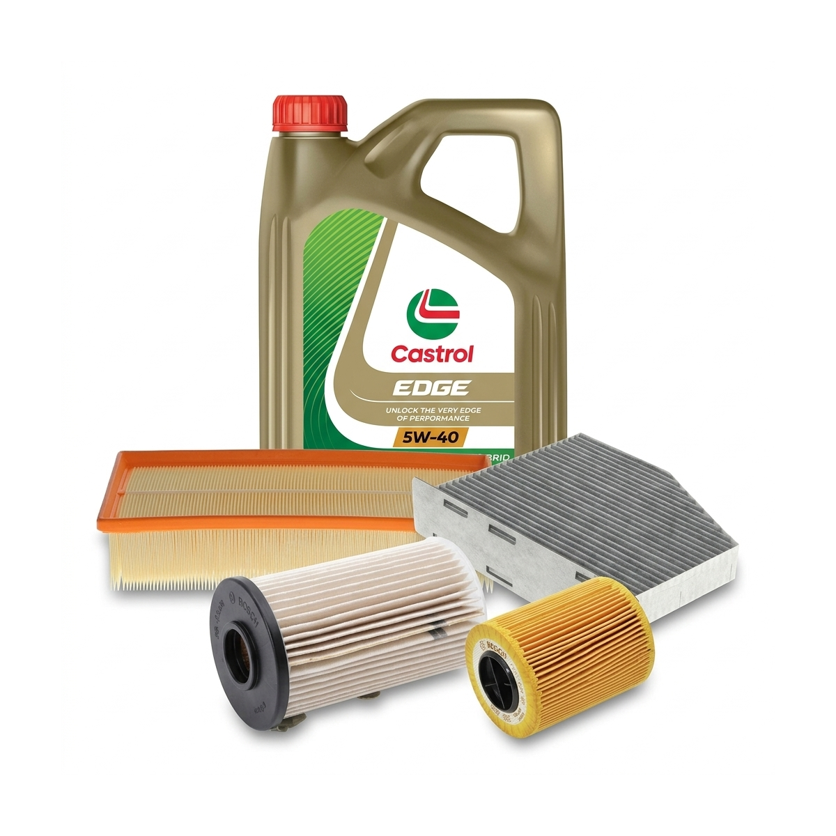 Kit revizie ulei Castrol EDGE 5W-40 + filtre VW Touran 1T1/1T2 2.0 TDI 170 CP – Bosch