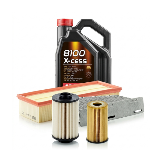 Kit revizie ulei Motul 8100 X-CESS 5W-40 + filtre VW Touran 1T1/1T2 2.0 TDI 170 CP – MANN