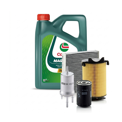 Kit revizie ulei Castrol MAGNATEC 5W-40 A3/B4 + filtre VW Touran 1T1/1T2 2.0 EcoFuel 109 CP – MANN
