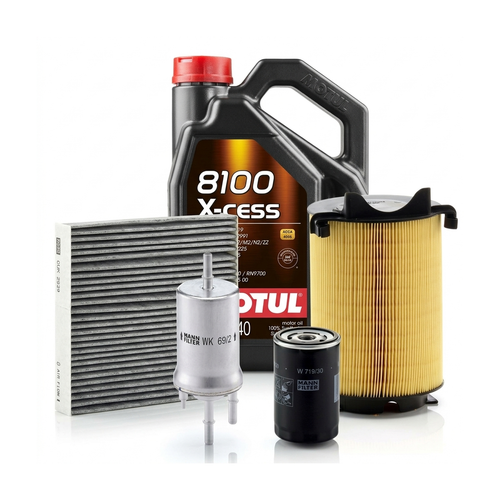Kit revizie ulei Motul 8100 X-CESS 5W-40 + filtre VW Touran 1T1/1T2 2.0 EcoFuel 109 CP – MANN