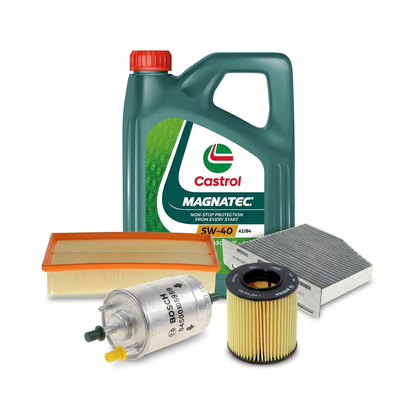 Kit revizie ulei Castrol MAGNATEC 5W-40 A3/B4 + filtre VW Jetta 3 1.4 TSI 170 CP – Bosch