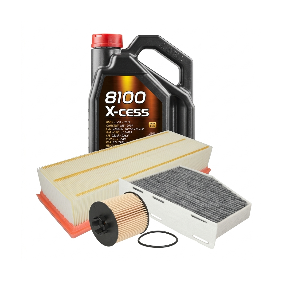 Kit revizie ulei Motul 8100 X-CESS 5W-40 + filtre VW Jetta 3 1.4 TSI 170 CP – PURRO