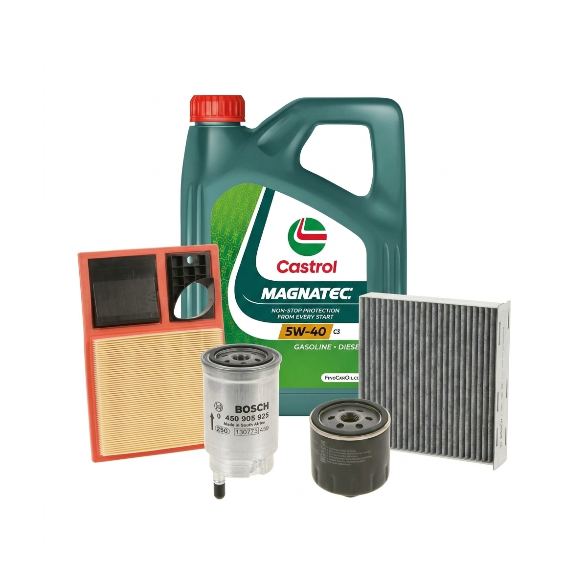 Kit revizie ulei Castrol MAGNATEC 5W-40 C3 + filtre Skoda Octavia 2 1.4 80 CP – Bosch