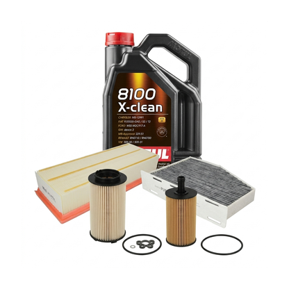 Kit revizie ulei Motul 8100 X-CLEAN 5W-40 + filtre VW Golf 5 2.0 TDI 4motion 140 CP – PURRO