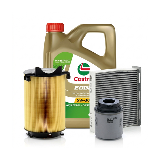 Kit revizie ulei Castrol EDGE 5W-30 LL + filtre VW Passat B7 1.4 TSI 122 CP – MANN