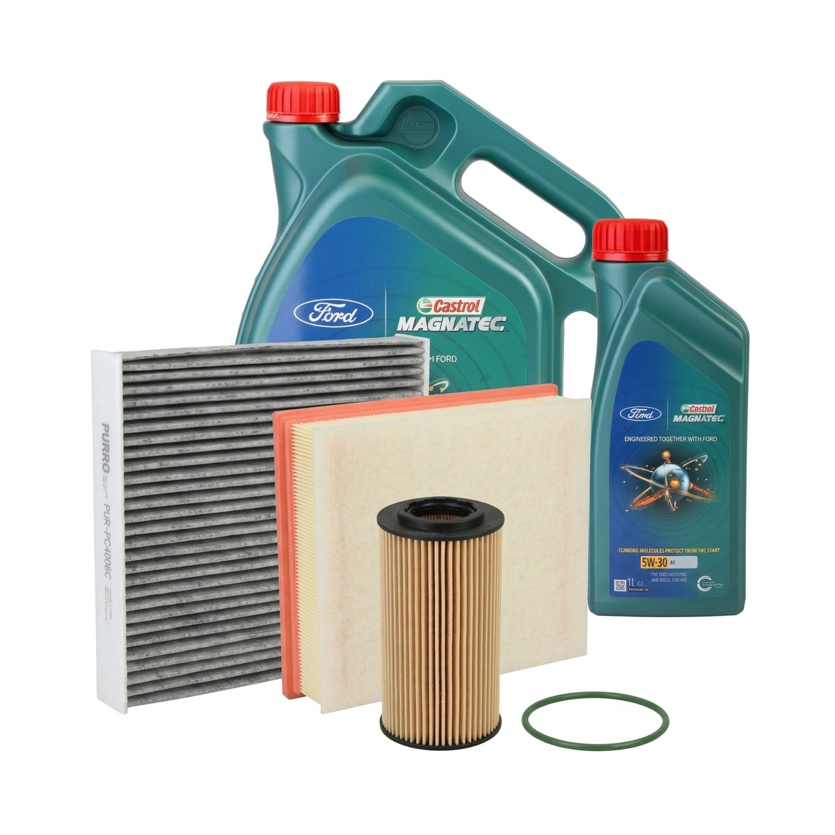 Kit revizie ulei Castrol Ford Magnatec A5 5W-30 + filtre Ford Mondeo 4 2.5 220 CP – PURRO