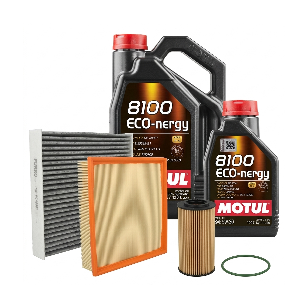 Kit revizie ulei Motul 8100 ECO-NERGY 5W-30 + filtre Ford Mondeo 4 2.5 220 CP – PURRO