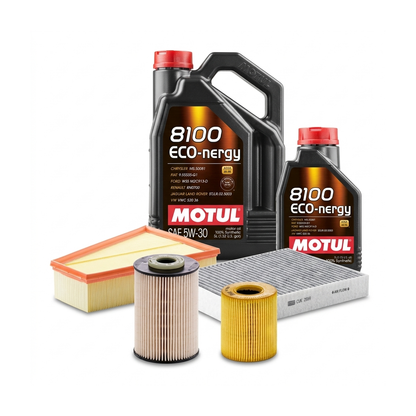 Kit revizie ulei Motul 8100 ECO-NERGY 5W-30 + filtre Ford Mondeo 4 2.0 TDCi 130 CP – MANN