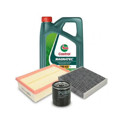 Kit revizie ulei Castrol MAGNATEC 5W-40 C3 + filtre Renault Clio 3 2.0 16V 139 CP – PURRO