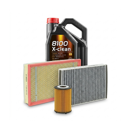 Kit revizie ulei Motul 8100 X-CLEAN 5W-40 + filtre Opel Astra H 1.6 Turbo 180 CP – Bosch