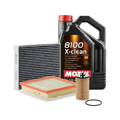 Kit revizie ulei Motul 8100 X-CLEAN 5W-40 + filtre Opel Astra H 1.6 Turbo 180 CP – MANN
