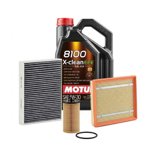 Kit revizie ulei Motul 8100 X-CLEAN EFE 5W-30 + filtre Opel Astra H 1.6 Turbo 180 CP – MANN