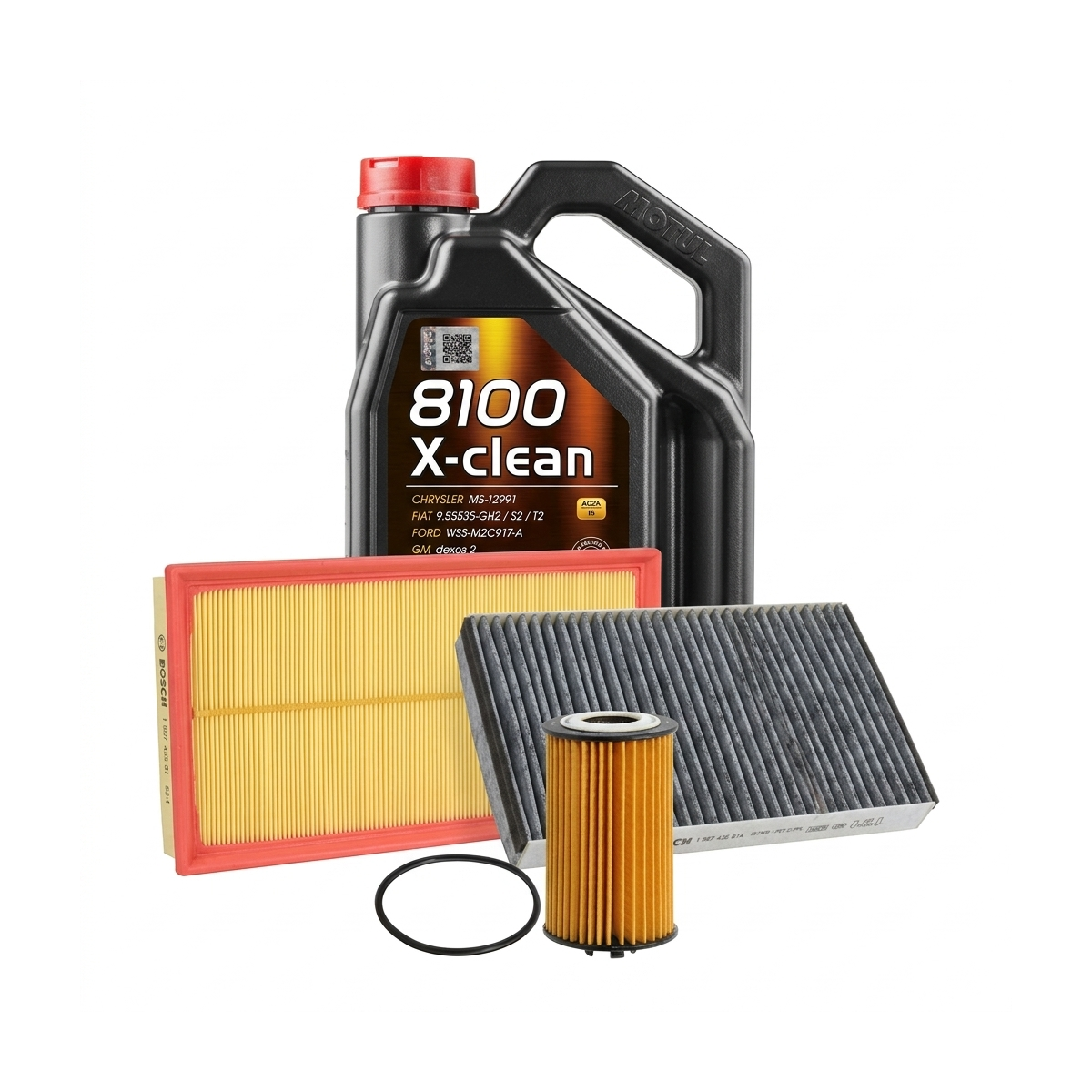 Kit revizie ulei Motul 8100 X-CLEAN 5W-40 + filtre Opel Astra H 1.6 116 CP – Bosch