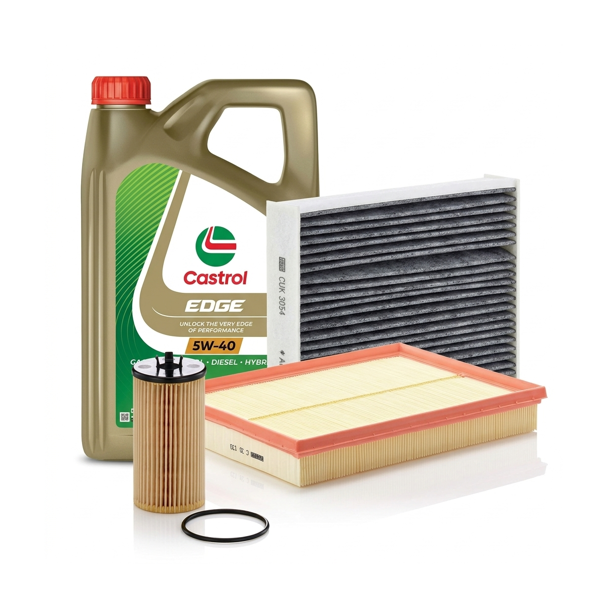 Kit revizie ulei Castrol EDGE 5W-40 + filtre Opel Astra H 1.6 116 CP – MANN