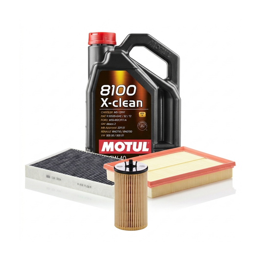 Kit revizie ulei Motul 8100 X-CLEAN 5W-40 + filtre Opel Astra H 1.6 116 CP – MANN