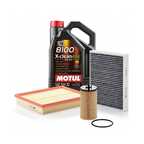 Kit revizie ulei Motul 8100 X-CLEAN EFE 5W-30 + filtre Opel Astra H 1.6 116 CP – MANN
