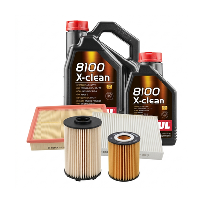 Kit revizie ulei Motul 8100 X-CLEAN 5W-40 + filtre Opel Astra H 1.7 CDTI 125 CP – Bosch