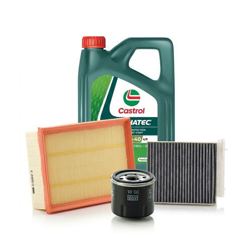 Kit revizie ulei Castrol MAGNATEC 10W-40 A/B + filtre Renault Clio 3 1.2 16V 101 CP – MANN