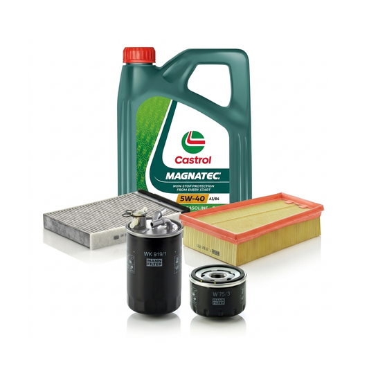 Kit revizie ulei Castrol MAGNATEC 5W-40 A3/B4 + filtre Renault Megane 2 1.5 dCi 103 CP – MANN