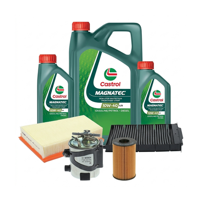 Kit revizie ulei Castrol MAGNATEC 10W-40 A/B + filtre Renault Megane 2 2.0 dCi 173 CP – Bosch