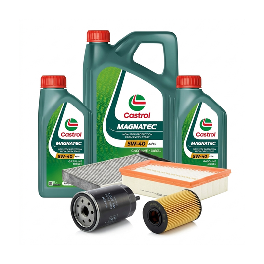 Kit revizie ulei Castrol MAGNATEC 5W-40 A3/B4 + filtre Renault Megane 2 2.0 dCi 173 CP – MANN