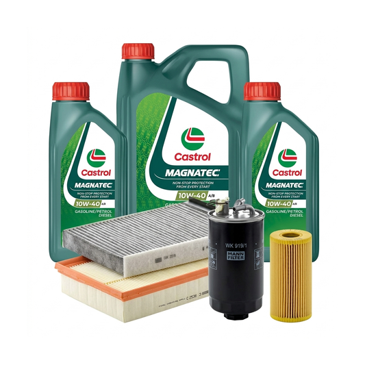 Kit revizie ulei Castrol MAGNATEC 10W-40 A/B + filtre Renault Megane 2 2.0 dCi 173 CP – MANN