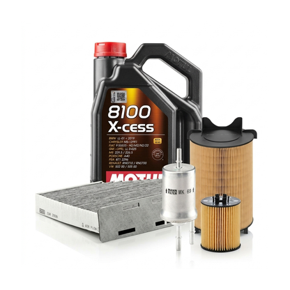 Kit revizie ulei Motul 8100 X-CESS 5W-40 + filtre VW Golf 5 1.4 TSI 122 CP – MANN