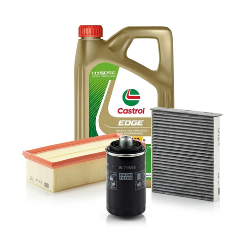 Kit revizie ulei Castrol EDGE 5W-30 LL + filtre VW Tiguan 5N 2.0 TFSI 4motion 170 CP – MANN