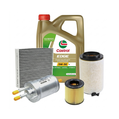 Kit revizie ulei Castrol EDGE 5W-30 LL + filtre VW Jetta 3 1.4 TSI 122 CP – Bosch