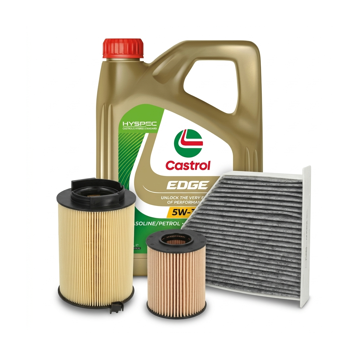 Kit revizie ulei Castrol EDGE 5W-30 LL + filtre VW Jetta 3 1.4 TSI 122 CP – PURRO