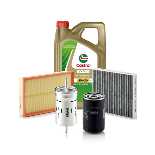 Kit revizie ulei Castrol EDGE 5W-30 LL + filtre VW Golf 4 1.6 101 CP – MANN
