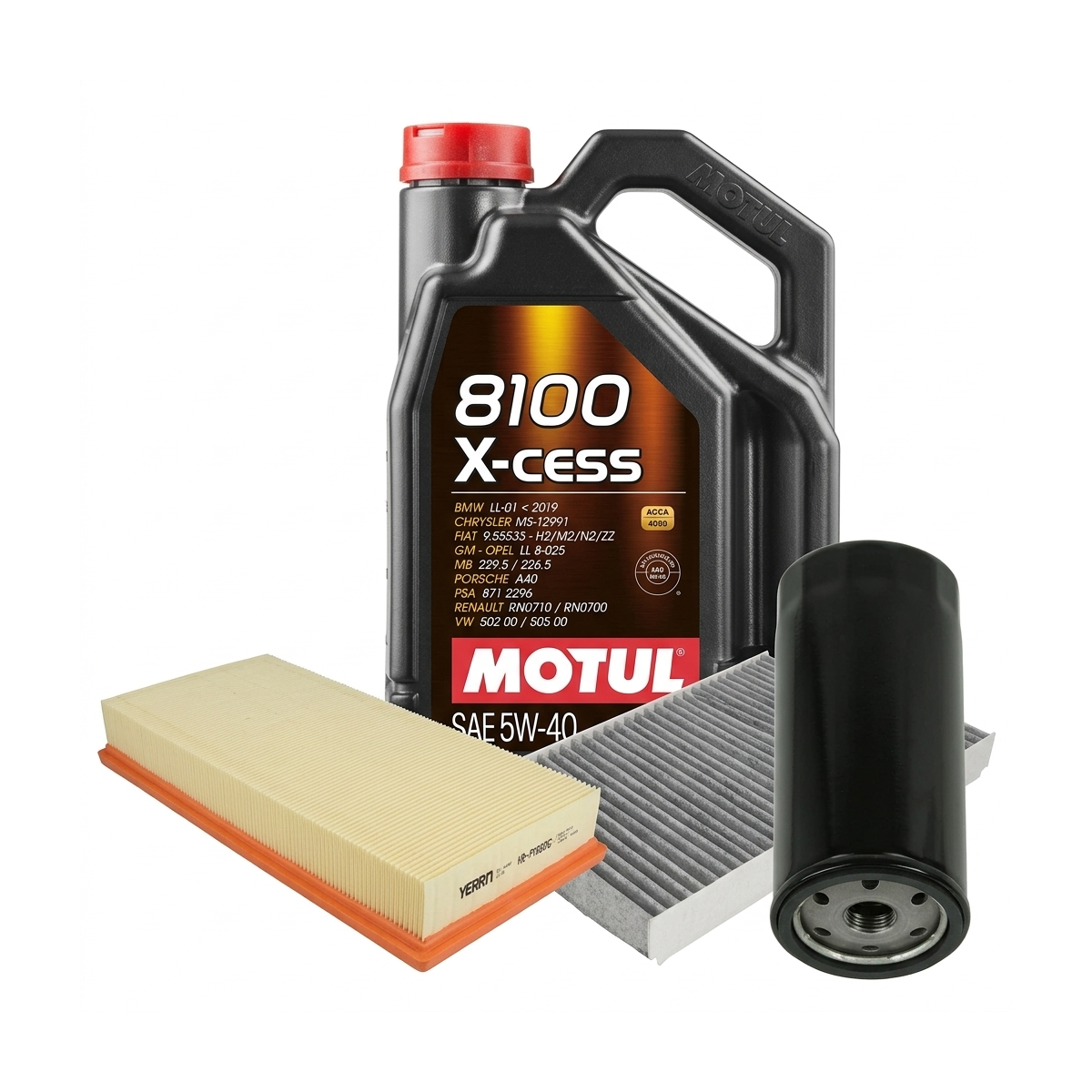 Kit revizie ulei Motul 8100 X-CESS 5W-40 + filtre VW Golf 4 1.6 101 CP – PURRO