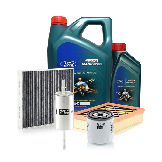 Kit revizie ulei Castrol Ford Magnatec 0W-20 + filtre Ford Mondeo 5 2.0 EcoBoost 240 CP – MANN