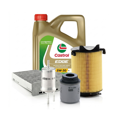 Kit revizie ulei Castrol EDGE 5W-30 LL + filtre VW Touran 1T3 1.2 TSI 105 CP – MANN