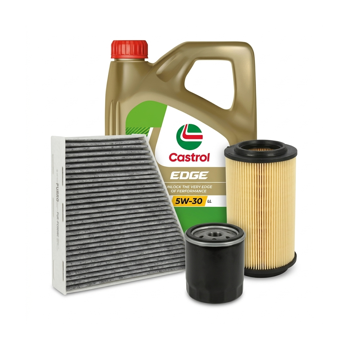 Kit revizie ulei Castrol EDGE 5W-30 LL + filtre VW Touran 1T3 1.2 TSI 105 CP – PURRO
