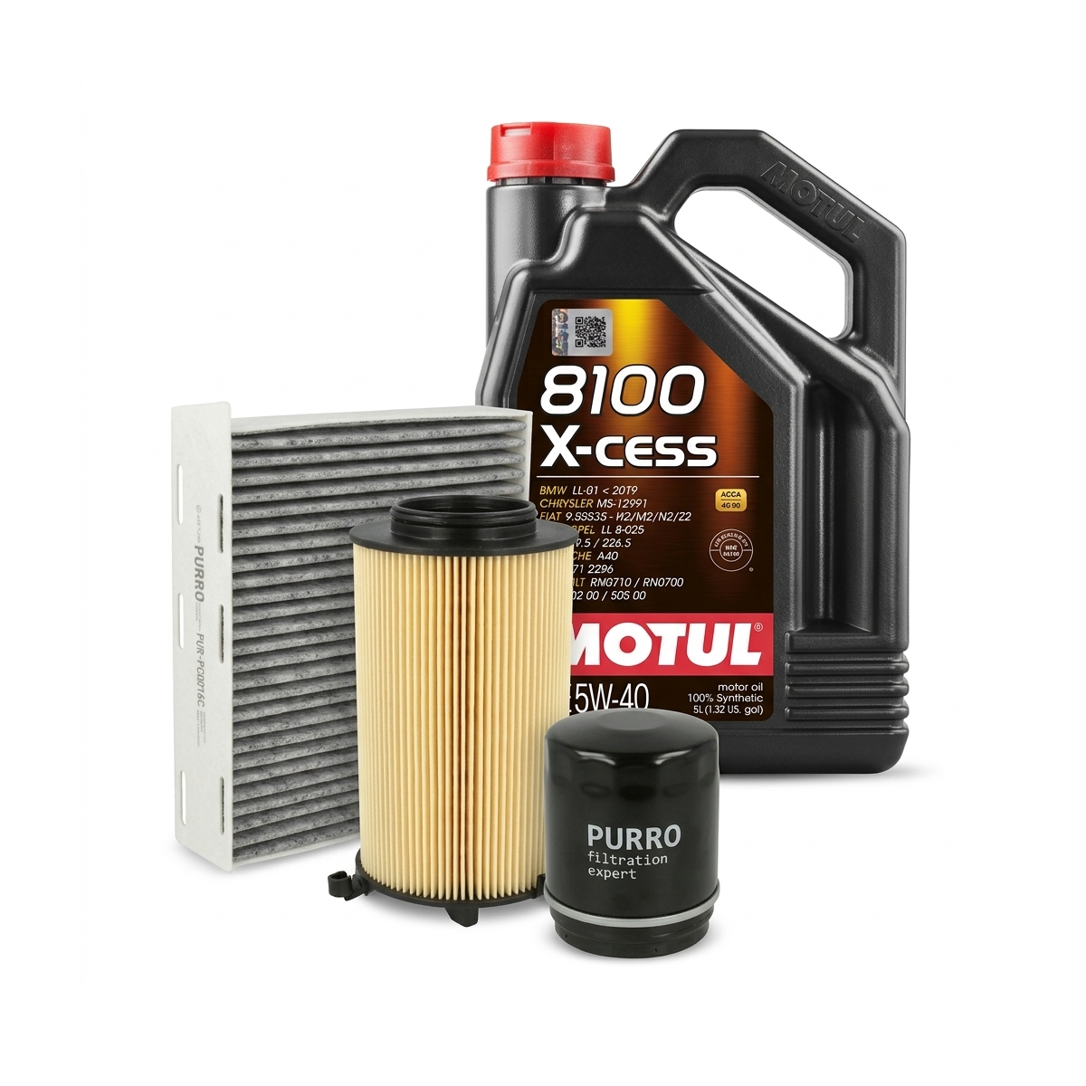 Kit revizie ulei Motul 8100 X-CESS 5W-40 + filtre VW Touran 1T3 1.2 TSI 105 CP – PURRO