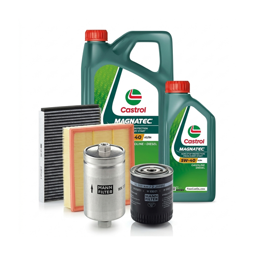 Kit revizie ulei Castrol MAGNATEC 5W-40 A3/B4 + filtre VW Passat B5.5 2.8 193 CP – MANN