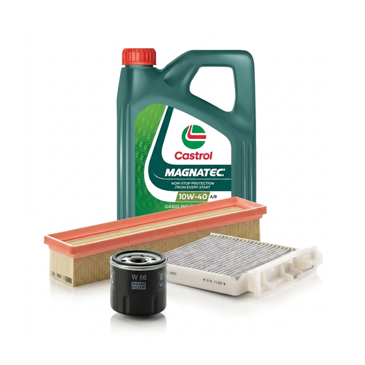 Kit revizie ulei Castrol MAGNATEC 10W-40 A/B + filtre Renault Clio 3 1.2 78 CP – MANN