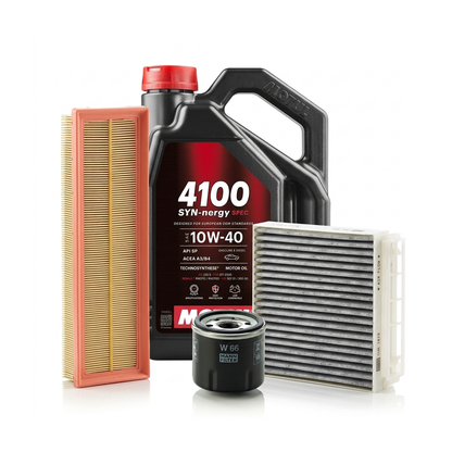 Kit revizie ulei Motul 4100 SYN-NERGY SPEC 10W-40 + filtre Renault Clio 3 1.2 78 CP – MANN