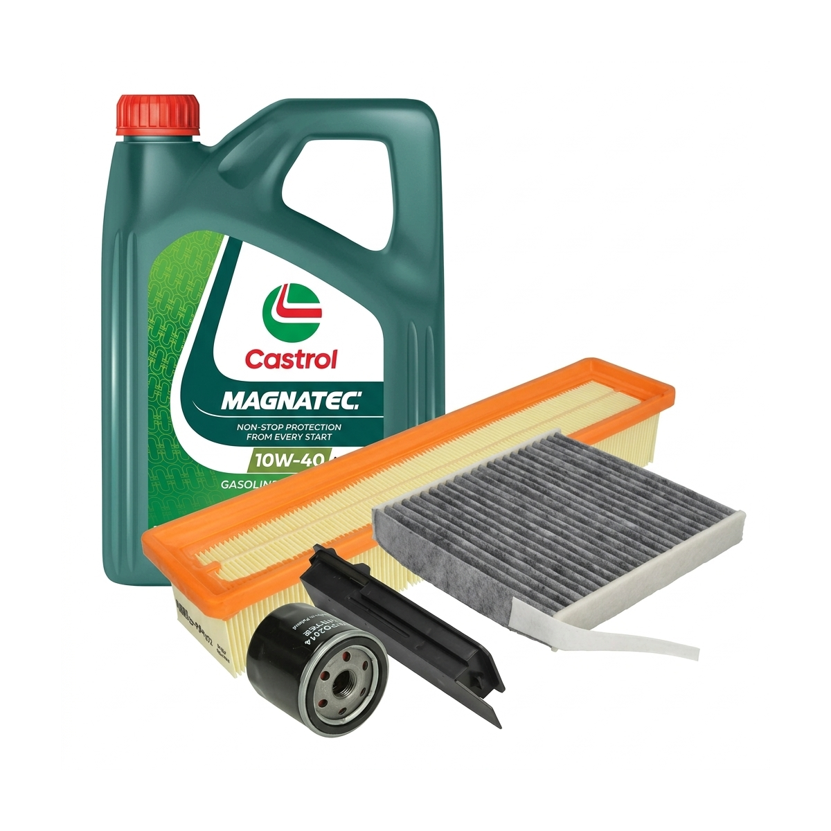 Kit revizie ulei Castrol MAGNATEC 10W-40 A/B + filtre Renault Clio 3 1.2 78 CP – PURRO