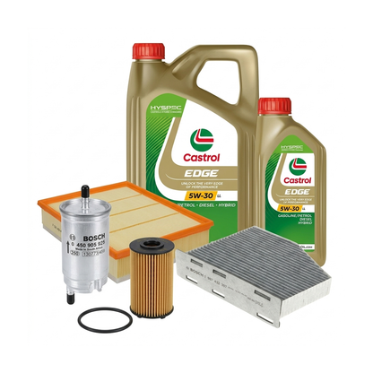Kit revizie ulei Castrol EDGE 5W-30 LL + filtre VW Jetta 3 2.5 150 CP – Bosch