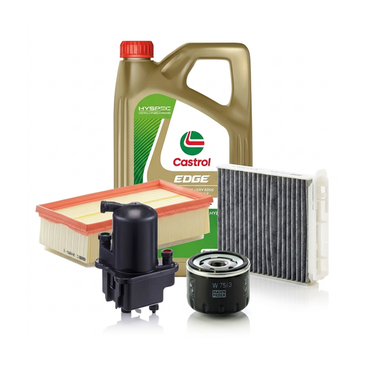 Kit revizie ulei Castrol EDGE 5W-30 LL + filtre Renault Clio 3 1.5 dCi 64 CP – MANN